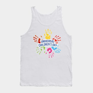 Children hands in hands all around the world Tank Top